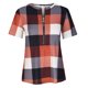 thumbnail image 4 of Blusa de camiseta informal con cremallera y estampado de manga corta con cuello en V de verano para mujer con estilo OAVQHLG3B Store lin121212, 4 of 5