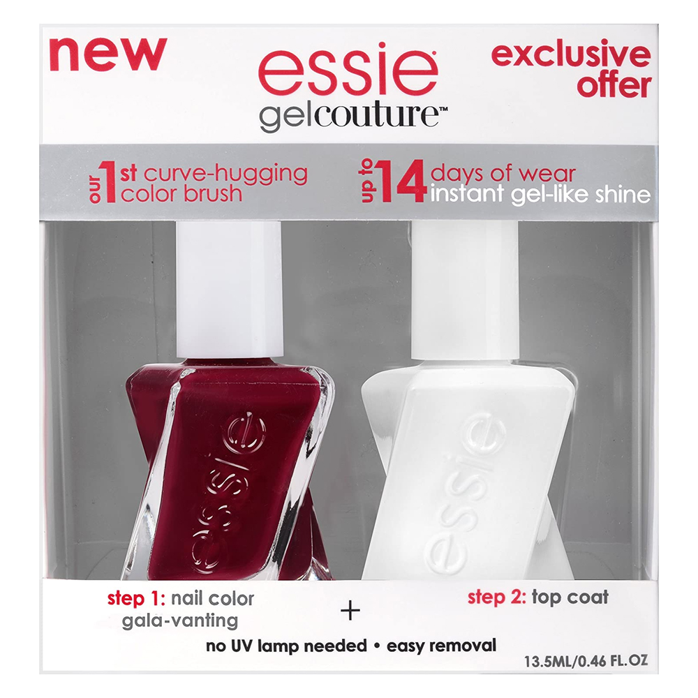 essie Gel Couture Longwear Nail Polish + Top Coat Kit, GalaVanting, 0.