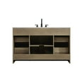 thumbnail image 3 of Elegant Kitchen and Bath Austin 54 Inch Single Bathroom Vanity In Natural Oak, 3 of 15