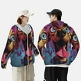 thumbnail image 4 of Balery Cartoon Big-Eyed Dog Sudadera ligera de manga larga con capucha y protección solar UPF 50+ para hombre y mujer, ideal para pesca y running-Medium, 4 of 7