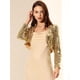 thumbnail image 4 of Chaqueta De Lentejuelas Para Mujer Manga Larga Cárdigan Recortado Con Frente Abierto Bolero Shrug oro L, 4 of 6