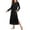 A-black, variant on Ekouaer Women Nightgowns Long Casual Nightdress Long Sleeve Sleepwear with Pocket