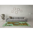 thumbnail image 3 of Ahgly Company Indoor Square Animal Turquoise Blue Traditional Area Rugs, 5' Square, 3 of 4