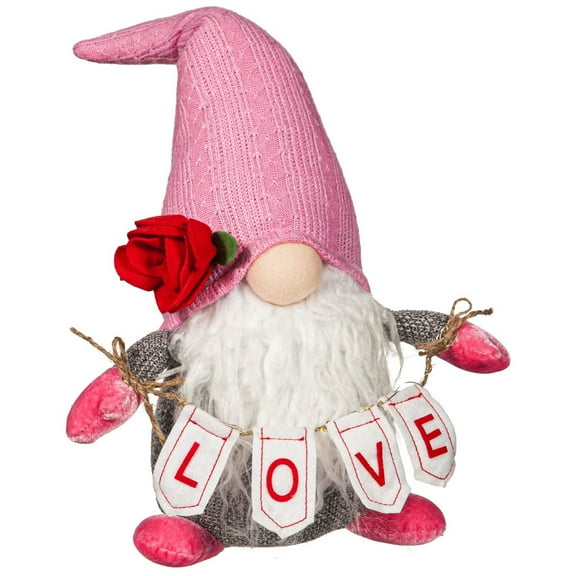 Love Gnome Valentine Table Decoration LED Fabric
