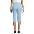 thumbnail image 2 of Lands' End Women's Petite Sport Knit High Rise Elastic Waist Capri Pants, 2 of 3
