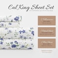 thumbnail image 2 of Juego de sábanas de 4 piezas Cal King (Floral Azul Claro) - Duerme mejor que nunca, 2 of 8