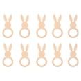 thumbnail image 1 of Miangastore Wooden Bunny Napkin Rings for Decor Beige Reusable Rabbit Shaped Napkin Holders 10Pcs, 1 of 8