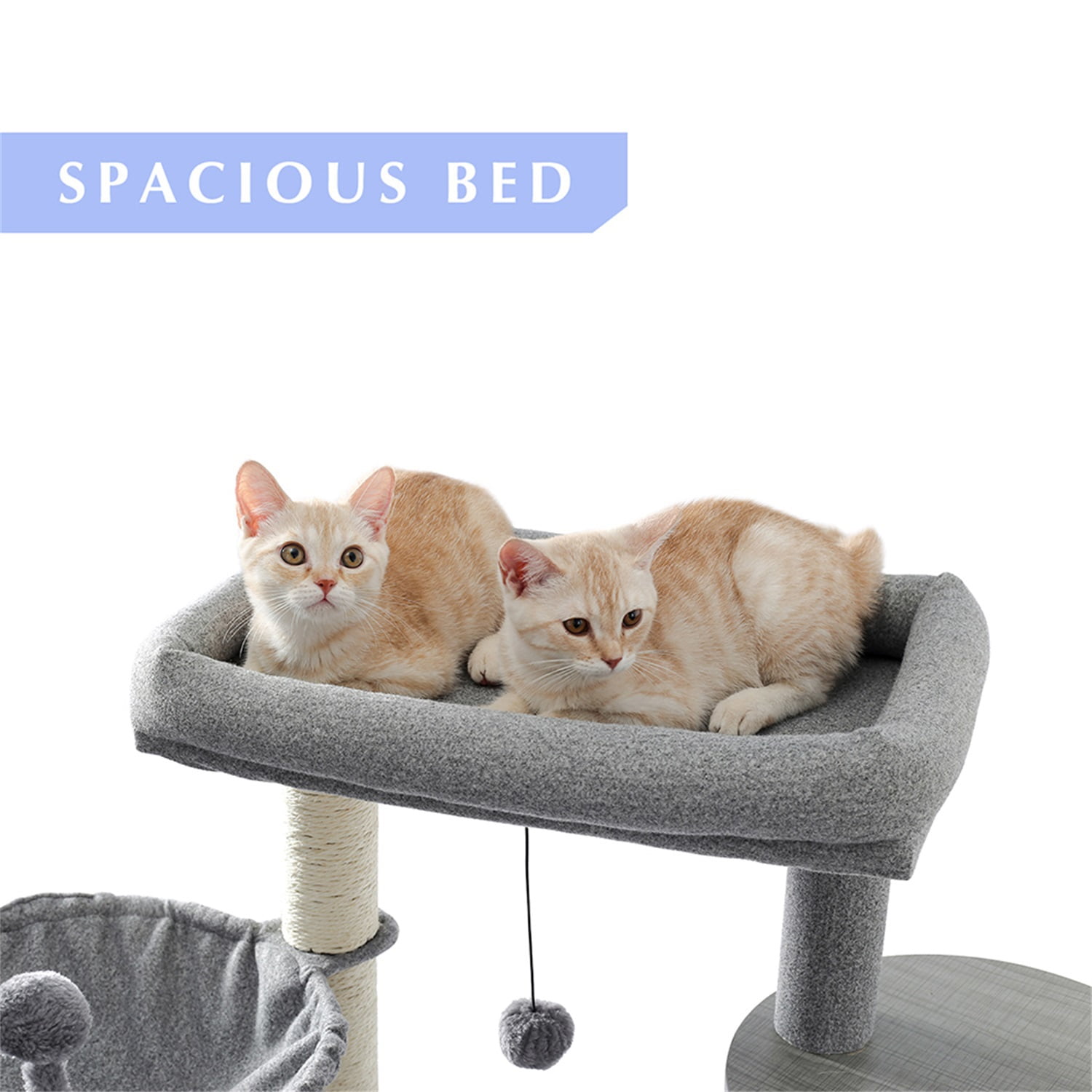 Pefilos 50" Cat Tree Tower for Indoor Cats Multi-Level Cat Condo with Scratching Board Cat Tree House, Gray Pefilos 50" Cat Tree Tower for Indoor Cats Multi-Level Cat Condo with Scratching Board Cat Tree House, Gray
