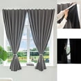 thumbnail image 1 of HUASHENG Outdoor Curtains For Patio 2 Panels Sticky Top & Back Tab Bottom Sun Blocking Windproof Rod Drapes For Gazebo/Porch, 1 of 5