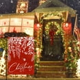 thumbnail image 3 of Merry Christmas Floral Garden Flag 12.5x18 Double Sided Red Burlap Outdoor Yard Winter Decoration, 3 of 6