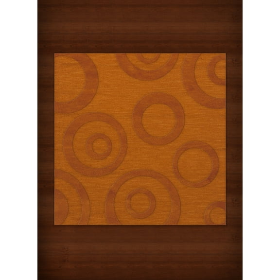 Dalyn Dover Area Rug DV5 Dv5 Orange Bubbles Circles 6' x 6' Square