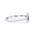 thumbnail image 2 of Traditional Twisted Heart Shaped Design Ring Band Solid 925 Sterling Silver Thumb Ring Size 4, 2 of 5