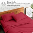 thumbnail image 3 of Bare Home Taies d'Oreiller en Microfibre - Taille Standard/Queen Lot de 2 - Taies d'Oreiller Rafraîchissantes - Double Brossé - Taies d'Oreiller Rouges Lot de 2 - Entretien Facile (Ensemble de Taies d'Oreiller Standard de 2, Rouge), 3 of 5