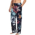 thumbnail image 2 of Balery Men'S Flowers Ad Butterflies Pants,Sleepwear Pants,Pajama Pants,Pj Bottoms Drawstring And Pockets-Small, 2 of 9