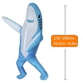 thumbnail image 3 of 2 Sizes  Cute Unique Standing Shark Design Inflatable Suit  Halloween Christmas Play Inflatable Costume Props, 3 of 7