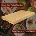 thumbnail image 5 of BambooMN Jenn Air Bamboo Range Burner Cover Cutting Board, New Vertical Cut, Large (20.5"x12"x1.57"), 5 of 7