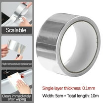 Thicker Aluminum Tape 2 inch x 100 Feet Silver Tape Metal Foil Thick of 4mil - High Temp Heavy Duty HVAC Tape for Insulation Ductwork, Seal & Patching Air Ducts, Exhaust Pipe, Vents, AC, Dryer, Stove