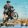 thumbnail image 2 of YVY Electric Dirt Bike for Adults,60V 25Ah,100Miles, Peak 2500W 38MPH Anti-theft Alarm Electric Motorcycle,20’’*3.0’’Tires, APP Control Mountain Bike UL2849, 2 of 9