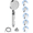 Silver, variant on Shower Head with Handheld,5 Spray Mode Shower Head with Filters,High-Pressure Shower Head with Punch-Free Bracket and Long Hose,Easy Installation Without Tools Black