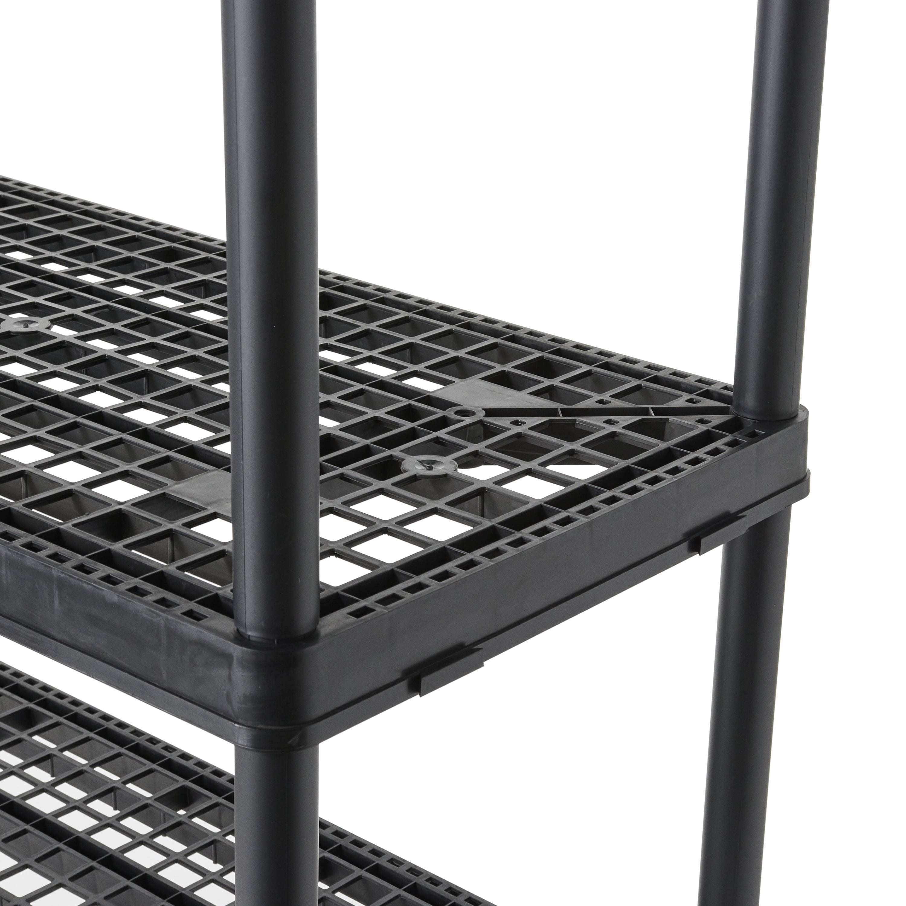 Gracious Living 5 Shelf Tier Light Duty Garage Storage Shelf, Black (3 Pack)