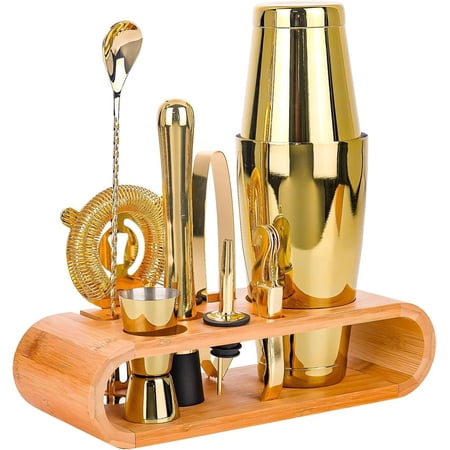 Shaker Set Stainless Steel Shakers Bartending kit Bar Kits Bar Tool Sets for Professional Bartender and ( 10-Pcs Shaker)