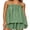 Green, variant on Women 2 Piece Lounge Set Plaid Summer Pajama Set Sleeveless Peplum Cami Top and Wide Leg Shorts Set Beachwear Vacation Outfits