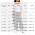 thumbnail image 3 of Qingpeng Girls Casual Pants Full Length Bow Print Elastic Waist Wide Leg Cuffed Autumn Winter Comfort Pants for Kids, 3 of 5