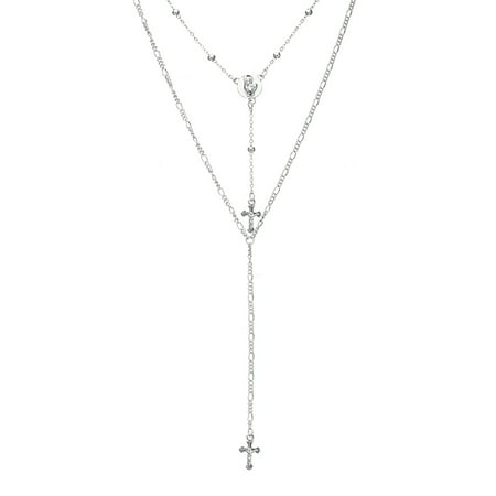 Fancyleo Cross Necklace for Women Girls Best Gift Pendant Necklaces of Fashion Jewellery 15''