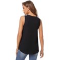 thumbnail image 2 of Women's Deep V Neck Cut Out Back Sleeveless Blouse Tank Top, 2 of 5