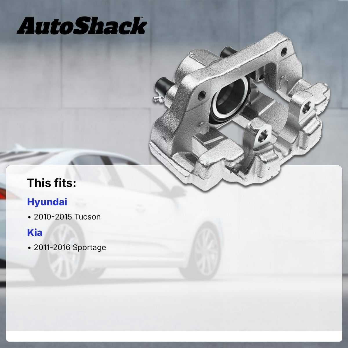 AutoShack Rear Brake Calipers for Hyundai & Kia, Tucson 2010-2015 Sportage 2011-2016, AWD FWD L4 2.0L 2.4L, Left and Right, Pair