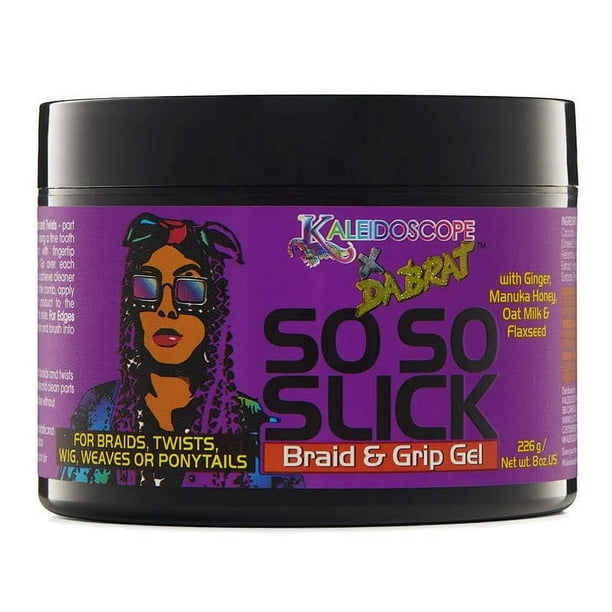Caleidoscopio So So Slick x Da Brat Braid & Grip Gel 8 Oz (Paquete de 1)