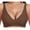 Brown, variant on Plunge Triangle Bras for Women Low Cut Non-wired Seamless Bralette Stretch Summer Daily Workout Yoga Bras Red L