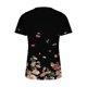 thumbnail image 4 of ICHUANYI Clearance Women Fashion Casual Printing Shirts Short Sleeve Loose Tee Tops Tunic Blouse(Black, L) ICHUANYI WER2023080815312, 4 of 5