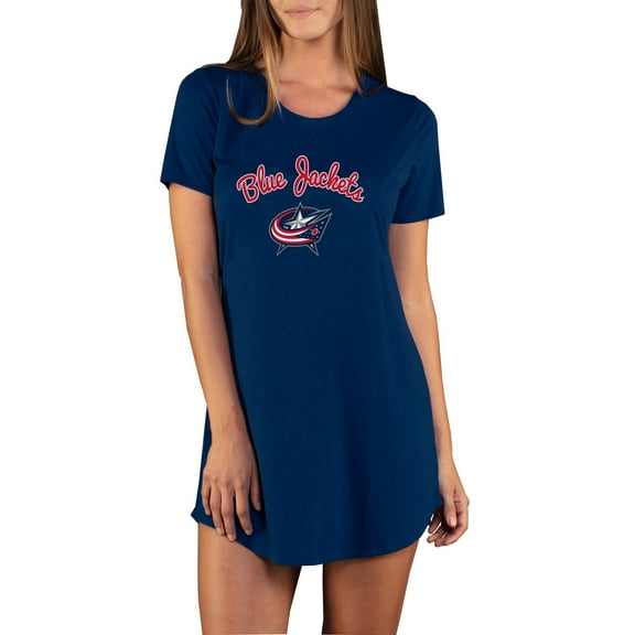 Women's Concepts Sport Navy Columbus Blue Jackets Marathon Knit Nightshirt