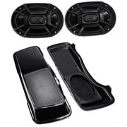 1996-2013 Harley Davidson 6x9" Polk Audio Speakers w/Saddle Bag Speaker Covers