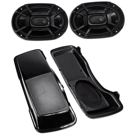1996-2013 Harley Davidson 6x9" Polk Audio Speakers w/Saddle Bag Speaker Covers
