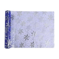CuiLiyq Christmas Table Runner, Christmas Decorations Snowflake Christmas Runner, for Table Seasonal Winter Holiday Decor for Dining Table Decorations (Blue, 108.2" x 11")