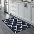 thumbnail image 3 of Maples Rugs Rebecca Moroccan Trellis Washable, Non-Slip, Low Profile Indoor Rug, 2'6 x 3'10, Navy/White, 3 of 6