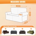 thumbnail image 7 of KINCAM 2-Seater Loveseat Slipcover, Stretch Couch Cover with 2 Pillow Cover, Machine Washable Furniture Protector, Dark Coffee, 7 of 7