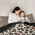 thumbnail image 5 of Manfei Animal Leopard Print 2pcs Bedding Comforter Set for Female Men,Black Brown Twin Comforter Sets,Cheetah Print Breathable Bedding Set,Breathable Home Decor,Reversible, 5 of 8