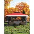 thumbnail image 2 of Huisuilinss Outdoor Gazebo,13FT Pop Up Canopy Tent,Instant Gazebo Tent,Outdoor Canopy Shelter,Sun Shade With 2 Tiers Roof & Mosquito Netting For Patio Lawn Garden Backyard & Deck, 2 of 8