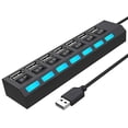 thumbnail image 2 of Concentrador USB NexusPortUSB Negro 7 Puertos USB 2.0 Windows Mac Linux, 2 of 2