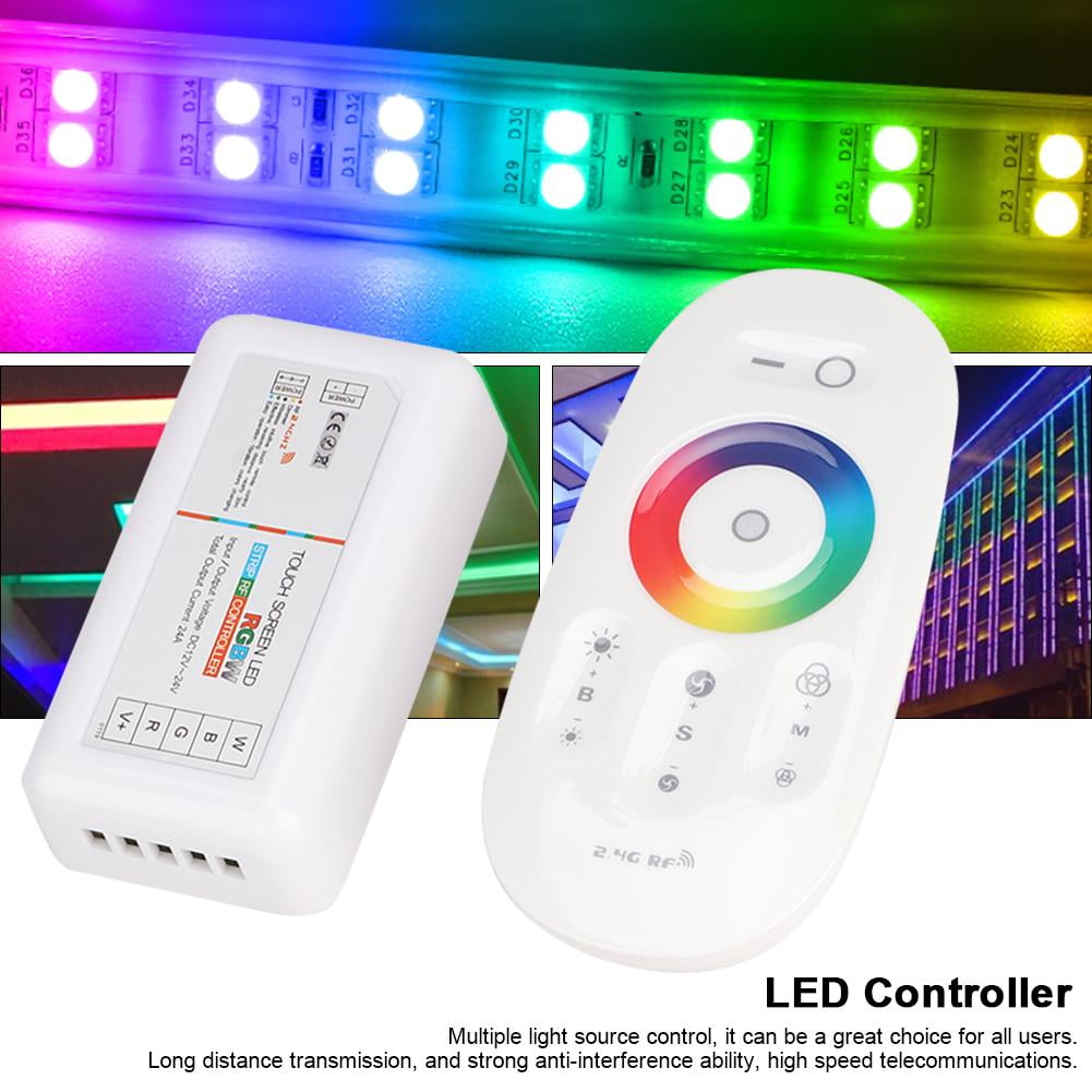 LYUMO LED Wireless Touch Dimmer, LED Strip Remote Control,LED RGBW Controller 2.4G Wireless