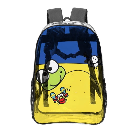 Frog Keroppi Pattern Transparent Backpack Lightweight And fashionable Showcasing Personality And Leading The Trend