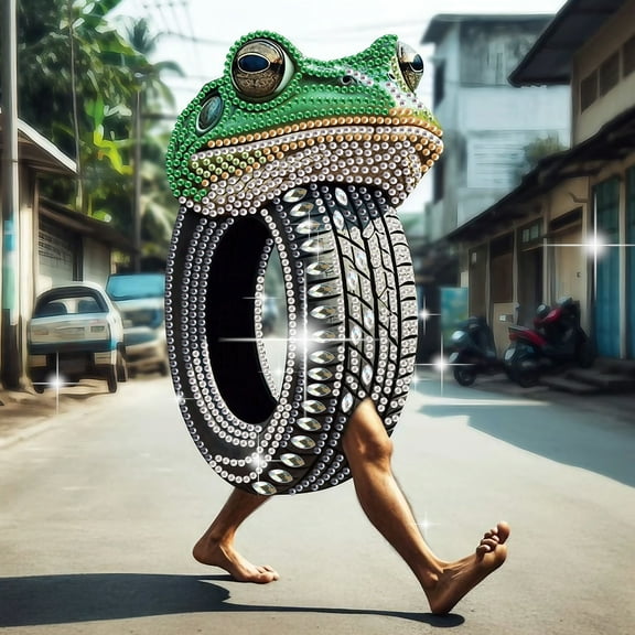 5D DIY Diamond Painting Kit Frog Theme with Unique Shapes Handcrafted Artwork for Beginners and Adults Perfect for Home Wall Decor and Holiday Gifts