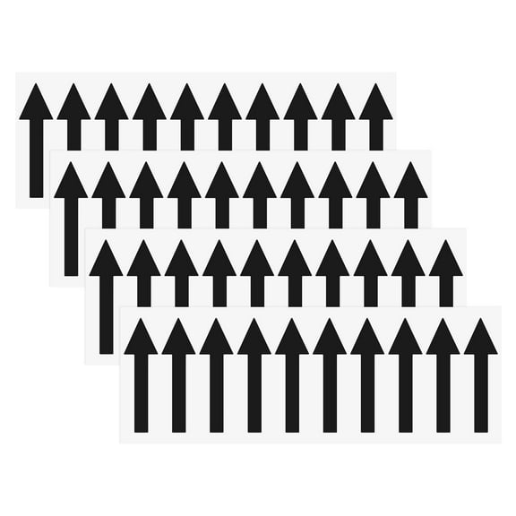 Uxcell 4-Pack 2 x 1 in Waterproof Adhesive Arrow Stickers for Wall Marking/Road Sign [Black]