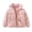 Pink, variant on Girls Winter Coat, Kids Windbreaker Jacket, Solid Color Quilted Puffer Bomber Jacket Stand Collar Zip Up Winter Coat Outerwear Blue 2-3 Years Blue 2-3 Years