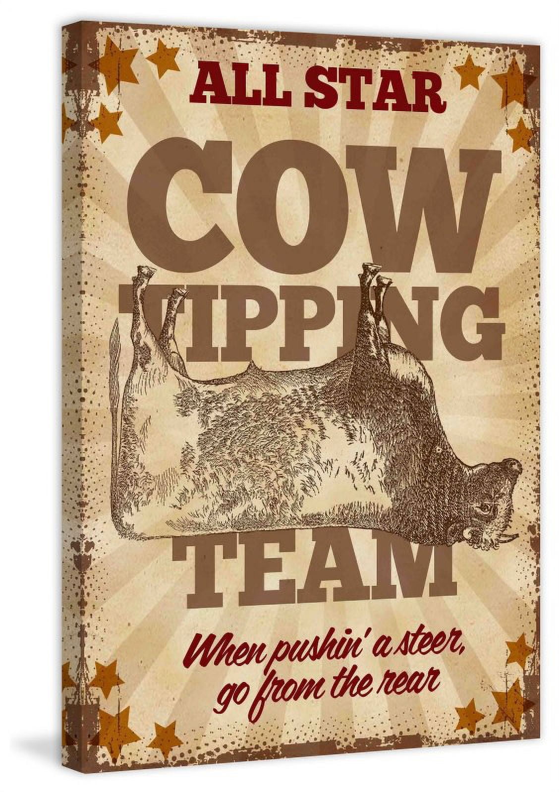 Marmont Hill "Cows Tipping" Painting Print on Canvas