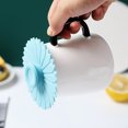 thumbnail image 3 of CSChome Couvercle de Tasse en Silicone Couvercle de Tasse en Silicone Tournesol Couvercle de Tasse en Silicone avec Poignée Résistant à la Chaleur Hermétique Rond Universel en Céramique Verre Couvercle de Tasse à Thé, 3 of 6