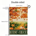 thumbnail image 3 of PHYHOO  Pumpkins Welcome Garden Flag Double Sided Burlap Autumn Thanksgiving Orange Green Stripes Yard Flag Holiday Seasonal Outdoor Outside Decoration White, 3 of 6